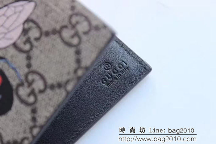 GUCCI古馳 經典款 G家蜜蜂圖案 雙折皮夾 138042 WTG1833